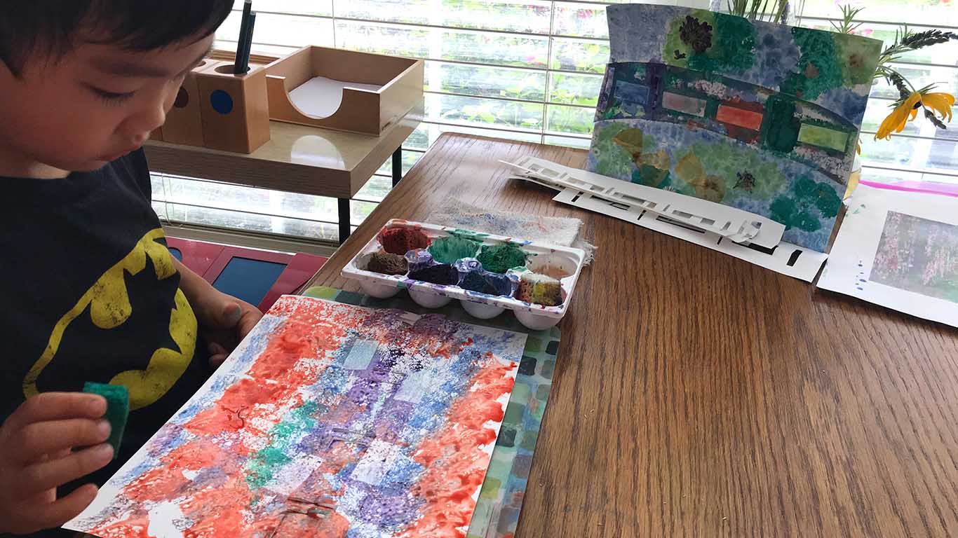 Monet Waterlily Pond Art - The School of Montessori